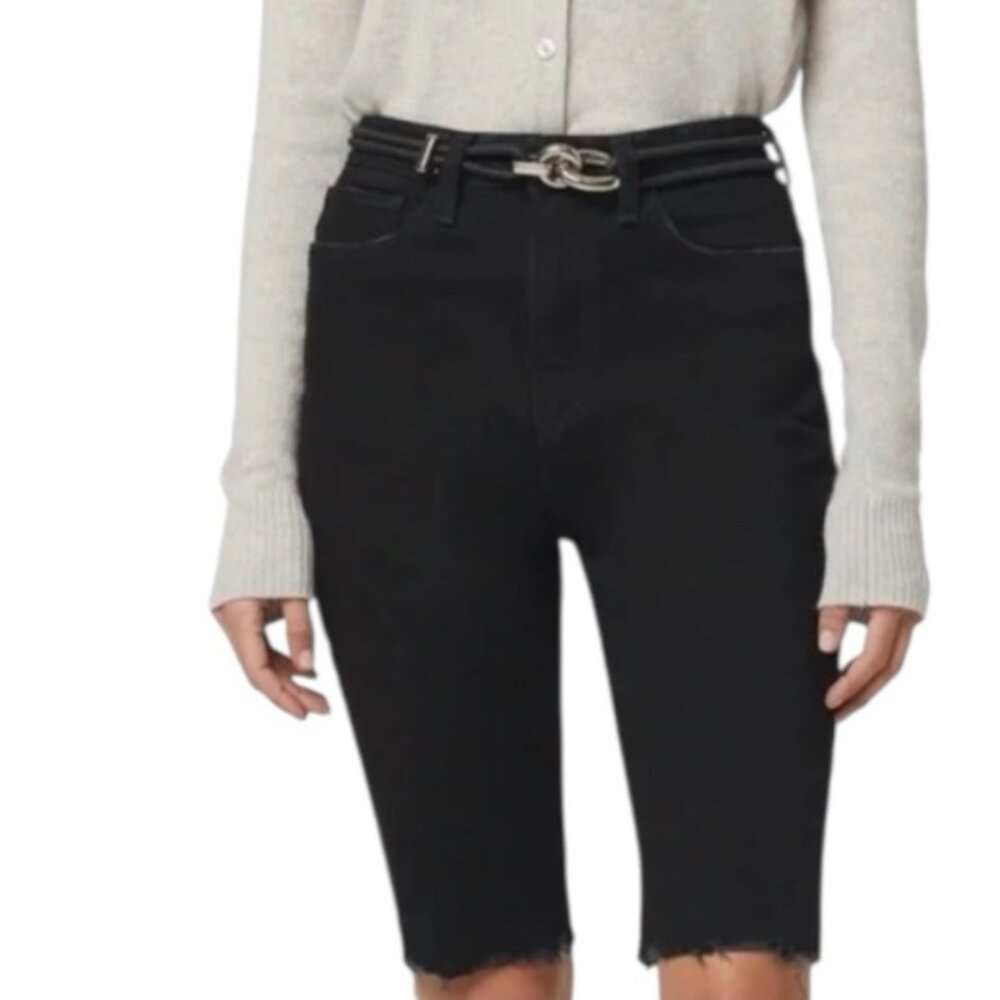 NWT Favorite Daughter The Ava Long Slim Denim Jean Short Size 28 $188 - Picture 4 of 14